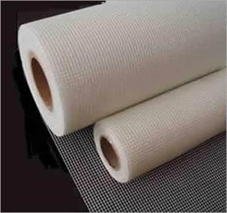 rolls of white fiber glass wire mesh